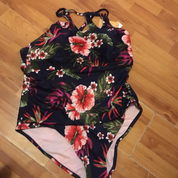 Keyhole Strap One Piece Swimsuit - Kona Sol - Picture 5 of 6